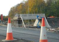 New bridge on the road which will replace Hilton Road. The line will pass underneath. View looks west.<br><br>[Ewan Crawford 12/11/2006]