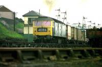 Southbound Freightliner at Ferryhill Junction in 1974.<br><br>[John McIntyre /04/1974]