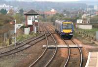 Aberdeen - Edinburgh service on the northern approach to Montrose in November 2006.<br><br>[John Furnevel 04/11/2006]