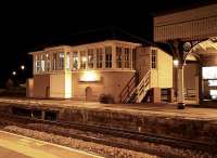 Nightshift - Stonehaven signal box, November 2006. <br><br>[John Furnevel 04/11/2006]