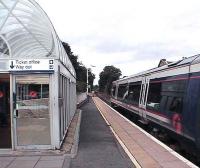 Enormous shelter on down platform. Built for people with piggybacks?<br><br>[Brian Forbes //2006]