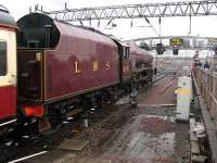 6201 at Glasgow Central with a railtour on 17 November 2006 to commemorate the 70th anniversary of her non-stop high speed Euston-Glasgow run. <br><br>[Mark Poustie 17/11/2006]