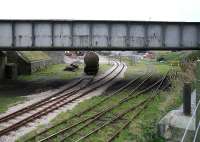 Aberdeen, Waterloo, view south under Castle Street bridge into the remains of the former GNSR terminus in November 2006.<br><br>[John Furnevel 05/11/2006]