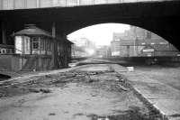 Aberdeen North SB sitting under Union Street bridge with a special for Kyle of Lochalsh heading for Schoolhill station on 23 April 1973.<br><br>[John McIntyre 23/04/1973]