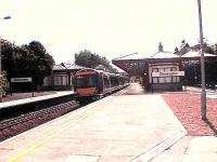 Gleneagles is the only station in Scotland where the station name boards are at 90 degrees to the running lines. Perhaps because only very few trains actually stop here.<br><br>[Brian Forbes /09/2006]