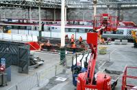 Finishing work on the newly designated bay platform 3 on 25 November. A Virgin terminating service stands in the North Berwick platform and beyond that another Voyager prepares to take out the 1505 to Birmingham New Street.<br><br>[John Furnevel 25/11/2006]