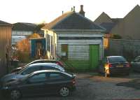 The station building at Oldmeldrum in November 2006, soon to be moved to Milton of Crathes on the Deeside line.<br><br>[John Furnevel 06/11/2006]