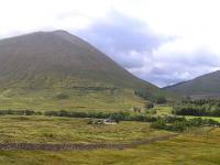 Looking back towards County March Summit. The railway can be seen hugging the north slope of Beinn Odhar<br><br>[Paul D Kerr 04/09/2006]