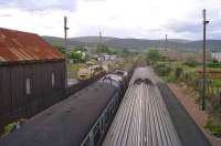 Crew change at Brora in 1989 looking north.<br><br>[John McIntyre 15/08/1989]