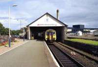 Terminus at Wick on 15 August 1989 with the 1217 hrs service from Dingwall having just arrived.<br><br>[John McIntyre 15/08/1989]