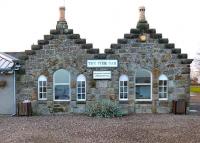 Kinross, Loch Leven Pier(west view). This building was moved stone by stone from the old NBR goods station at Kelty (closed 1970). The date 1866 above one of the sections is authentic. nb. from 04.2007 this building was renamed Bistro.<br><br>[Brian Forbes /11/2006]