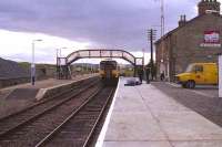 Georgemas Junction in August 1989 with the Thurso portion arriving.<br><br>[John McIntyre 15/08/1989]