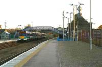 Inverness - Aberdeen service leaves Inverurie in November 2006.<br><br>[John Furnevel 06/11/2006]