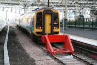 The recently refurbished Waverley platform 3 looking east on 16 December 2012, with a train waiting to depart on the 11 minute journey to Newcraighall. <br><br>[John Furnevel 16/12/2006]