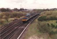 47718 accelerates northward between the Greenhill Junctions to Stirling and Aberdeen.<br><br>[Brian Forbes //1988]