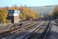 In Scotland we celebrate the opening of the Larkhall line and re-building of the S-A-K. Elsewhere lines are still closing. This is Seymour Junction on the most recently closed line in Britain which formerly ran from Barrow Hill to Creswell. View from level crossing.<br><br>[Ewan Crawford 18/11/2006]