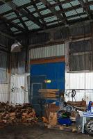 Inside the former goods shed at Drymen station - the doorway was used for parcels deliveries.<br><br>[Ewan Crawford 20/12/2006]