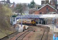 A Carlisle - Glasgow Central DMU calls at Dumfries on April 2006.<br><br>[John Furnevel 17/04/2006]