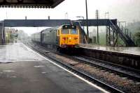 A Class 50 takes a Paddington train through Castle Cary in heavy rain.<br><br>[Ian Dinmore //]