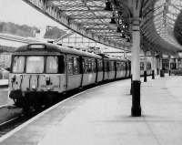 A 303a sits at Wemyss Bay. Within 3 months it wil end its life as pressed steel.<br><br>[Brian Forbes //2002]