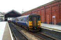 Train waiting to leave Llandudno in August 2003.<br><br>[Ian Dinmore /08/2003]