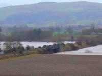 Easterly view of Earn Bridge with the flood plain almost full, again.<br><br>[Brian Forbes 9/01/2007]