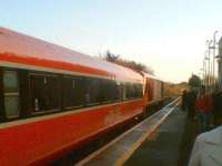 Could have sworn I have seen coaching stock like this somewhere else... Dublin bound express at Athlone. View looks East<br><br>[Paul D Kerr /12/2006]