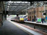 A GNER ECML service on Sunday 14 January running as far as Newark North Gate (due to engineering works) pulls into Waverley's platform 11. <br><br>[John Furnevel 14/01/2007]