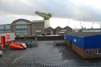 The former Barclay Curle shipyard seen from the embankment of the L&D half way between Scotstoun East and Scotstoun West.<br><br>[Ewan Crawford 09/01/2006]