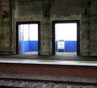 The finished doorways in the south wall which now provide a route between platform 10 and the cross - station walkway. [See image 13248]<br><br>[John Furnevel 14/01/2007]