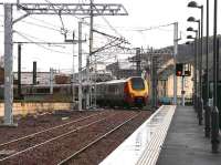 View east on 14 January 2007 showing the extension added to through platform 2 from which a Voyager is just leaving for Plymouth.<br><br>[John Furnevel 14/01/2007]