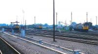 Westbury yard to the east of the station, May 1985.<br><br>[John McIntyre /05/1985]