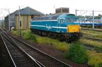 Anglia Railways class 47 on shed at Colchester in 2002.<br><br>[Ian Dinmore //2002]