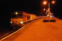 Southbound aluminium at Ardlui. Driver on the blower.<br><br>[Ewan Crawford 04/01/2006]