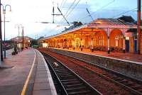 Skipton looking west. The busiest platform is behind the camera and on the right - a bay for services to Leeds.<br><br>[Ewan Crawford 21/11/2006]