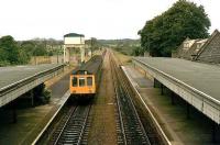 DMU at Kemble on the line between Gloucester and Swindon in 1975<br><br>[Ian Dinmore //1975]