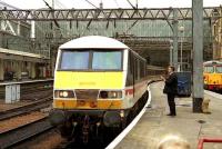 90010 about to take a train out of Glasgow Central in 1989.<br><br>[John McIntyre /08/1989]