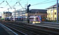 Fife bound service starts its journey from the new bay platform at Haymarket in January 2007.<br><br>[John Furnevel /01/2007]