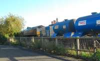 Weedkiller train leaves Sleaford station heading east.<br><br>[Ewan Crawford 18/11/2006]
