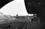 Looking east along the platform at the old Alloa station in 1973.<br><br>[Bill Roberton //1973]