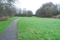 Looking north at Bothwell goods yard. The yard was to the left and the line to the station went through the bridge to the right.<br><br>[Ewan Crawford 28/01/2007]