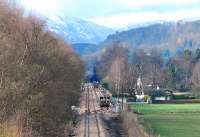 Completed loop, looking west to Cambus.<br><br>[Ewan Crawford 27/01/2007]