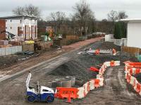 View west at Alloa on 8 January 2007 showing work in progress on the base for the new station building.<br><br>[John Furnevel 08/01/2007]