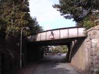 Collessie. Serene and rural overbridge. Old station to the right.<br><br>[Brian Forbes 28/01/2007]