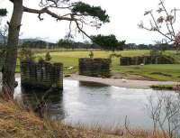 Remains of the viaduct that carried the SB&B across the Clyde at Coulter. Jan 2007.<br><br>[John Furnevel /01/2007]