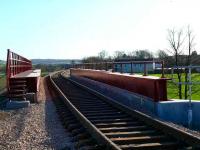 Alloa, Helensfield Bridge track complete 2 February 2007. West view.<br><br>[Brian Forbes 02/02/2007]