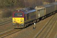 Inverness - Walsall parcels (including a wagonload of scrap) passing Greenhill Lower Junction on 6 February behind 67015.<br><br>[Bill Roberton 6/02/2007]