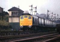 The southbound postal passing Ferryhill SB in July 1974 behind 25231.<br><br>[John McIntyre /07/1974]