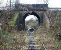 Looking west from the site of the former Menstrie station along the line back to Cambus Junction in February 2007.<br><br>[John Furnevel 04/02/2007]