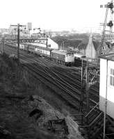 Class 25 on a southbound train passing Ferryhill SB on 21 April 1973.<br><br>[John McIntyre 21/04/1973]